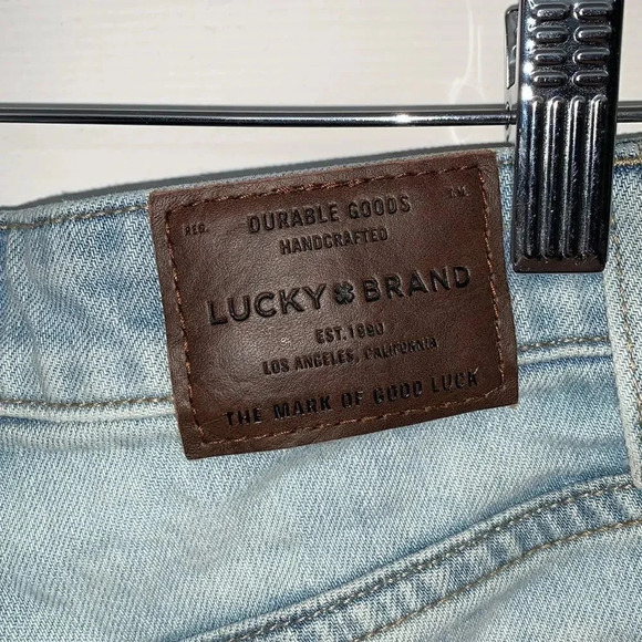 Lucky Brand Two Tone Bleach Splatter Denim Shorts - Picture 4 of 7